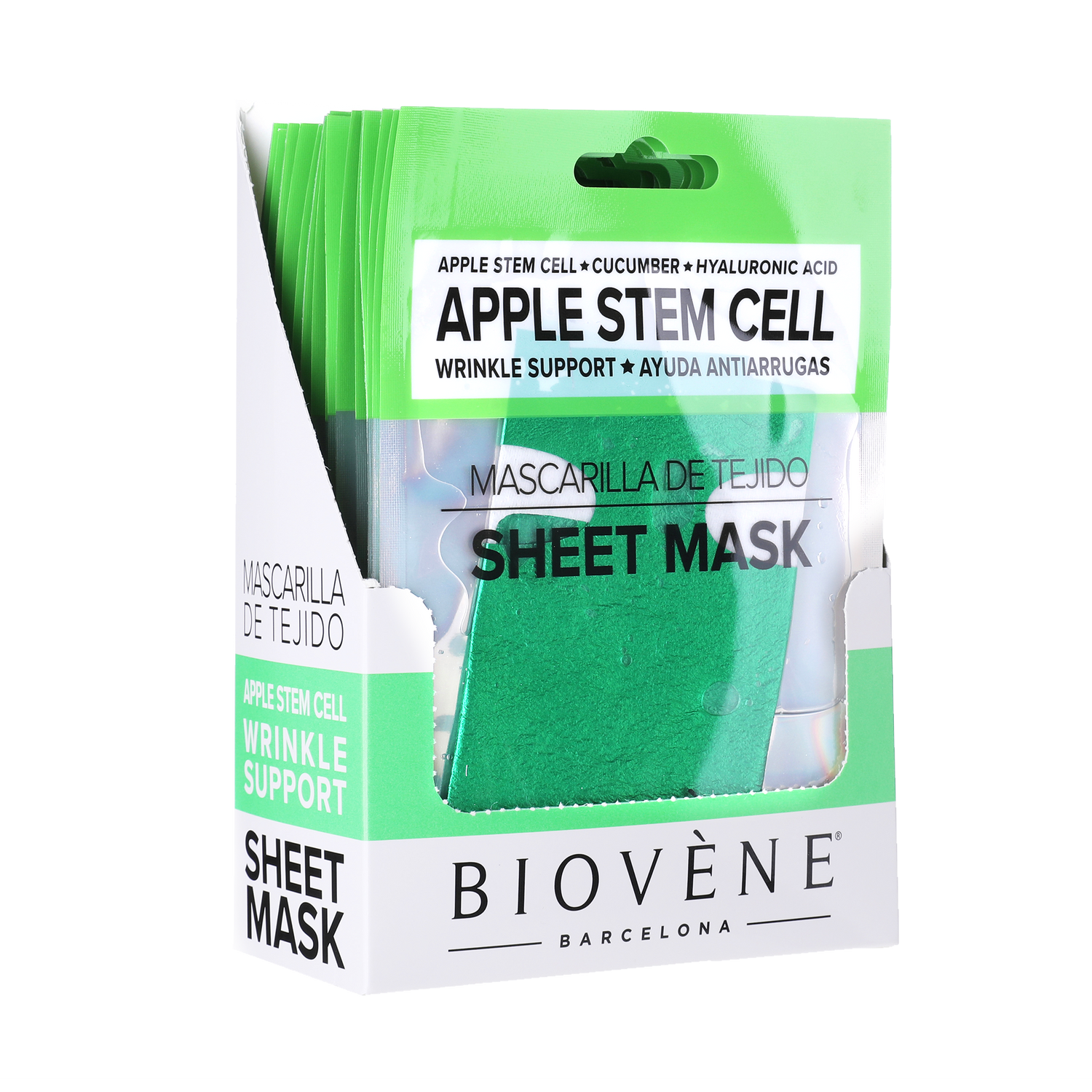 APPLE STEM CELL Wrinkle-Support Glam Sheet Mask with Cucumber and Hyaluronic Acid